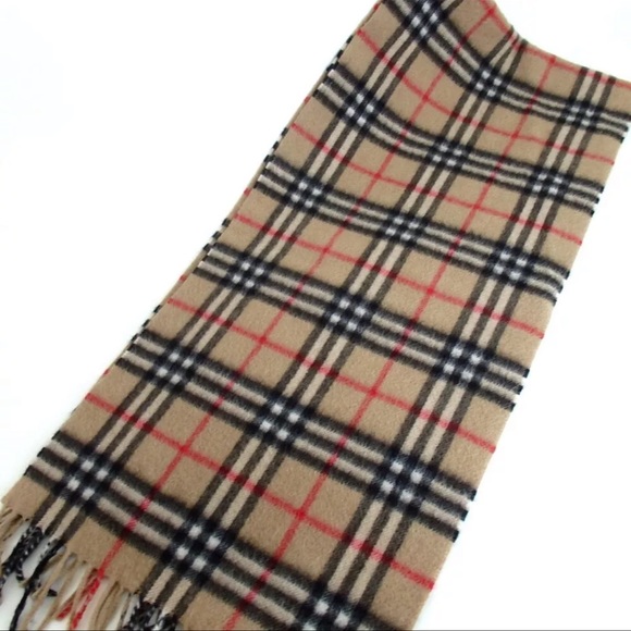 AUTH BURBERRY Nova Check 100% Cashmere Scarf - Picture 2 of 6